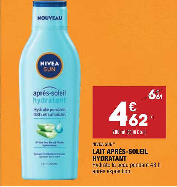 lait après-soleil hydratant nivea sun