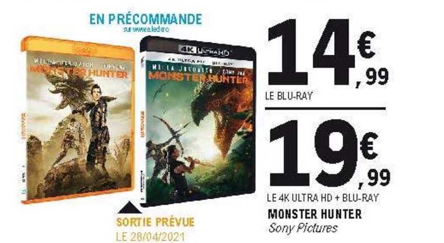 le 4k ultra hd + blu-ray monster hunter sony pictures