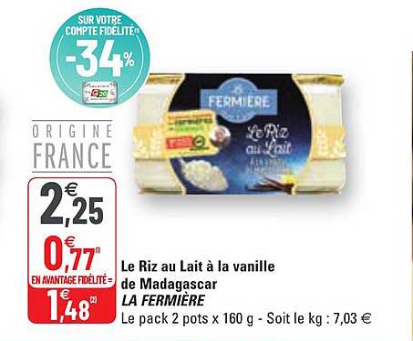 Le Riz Au Lait à La Vanille De Madagascar La Fermière