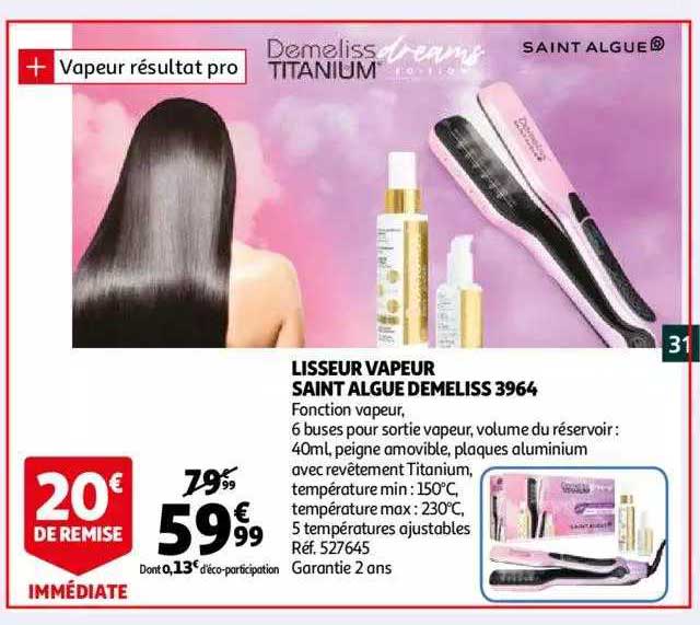 lisseur vapeur saint algue demeliss 3964