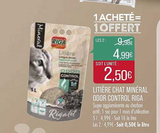 Litière Chat Minéral Odor Control Riga