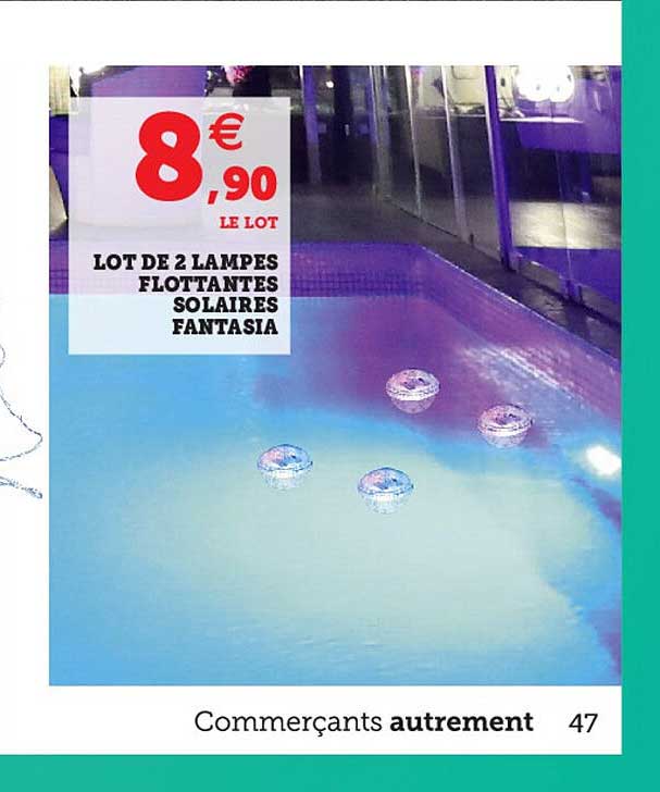 lot de 2 lampes flottantes solaires fantasia
