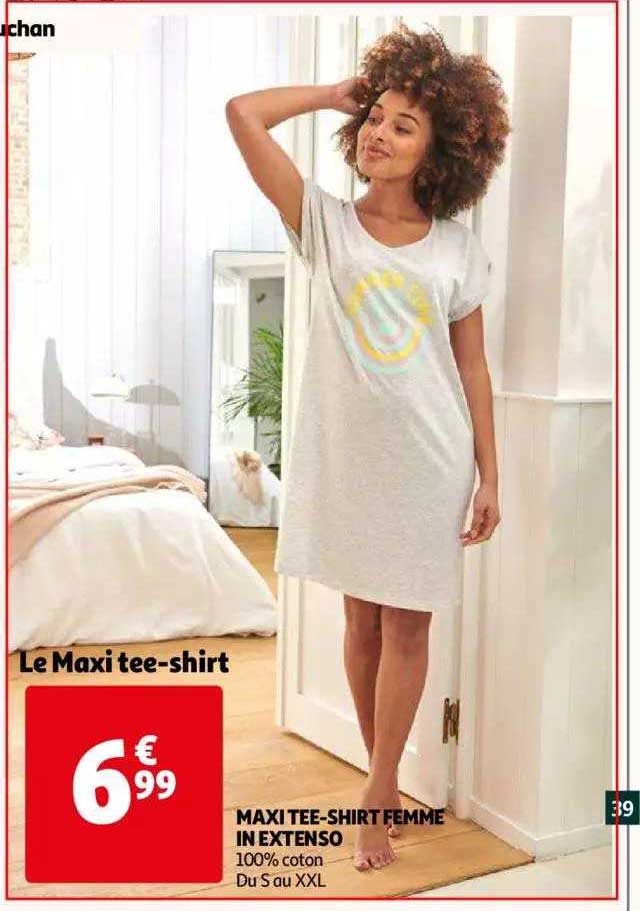 Maxi Tee-shirt Femme In Extenso