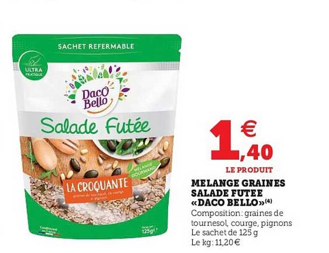 mélange graines salade futée "daco bello"