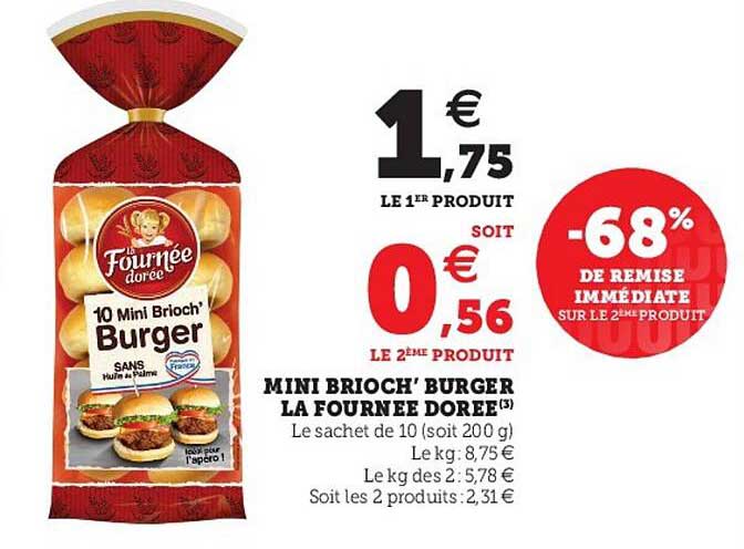 mini brioch' burger la fournée dorée