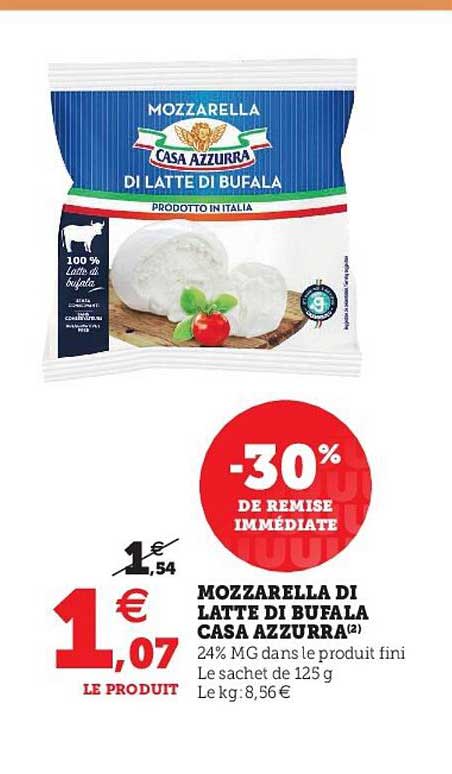 Mozzarella Di Latte Di Bufala Casa Azzurra