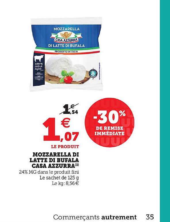 mozzarella di latte di bufala casa azzurra