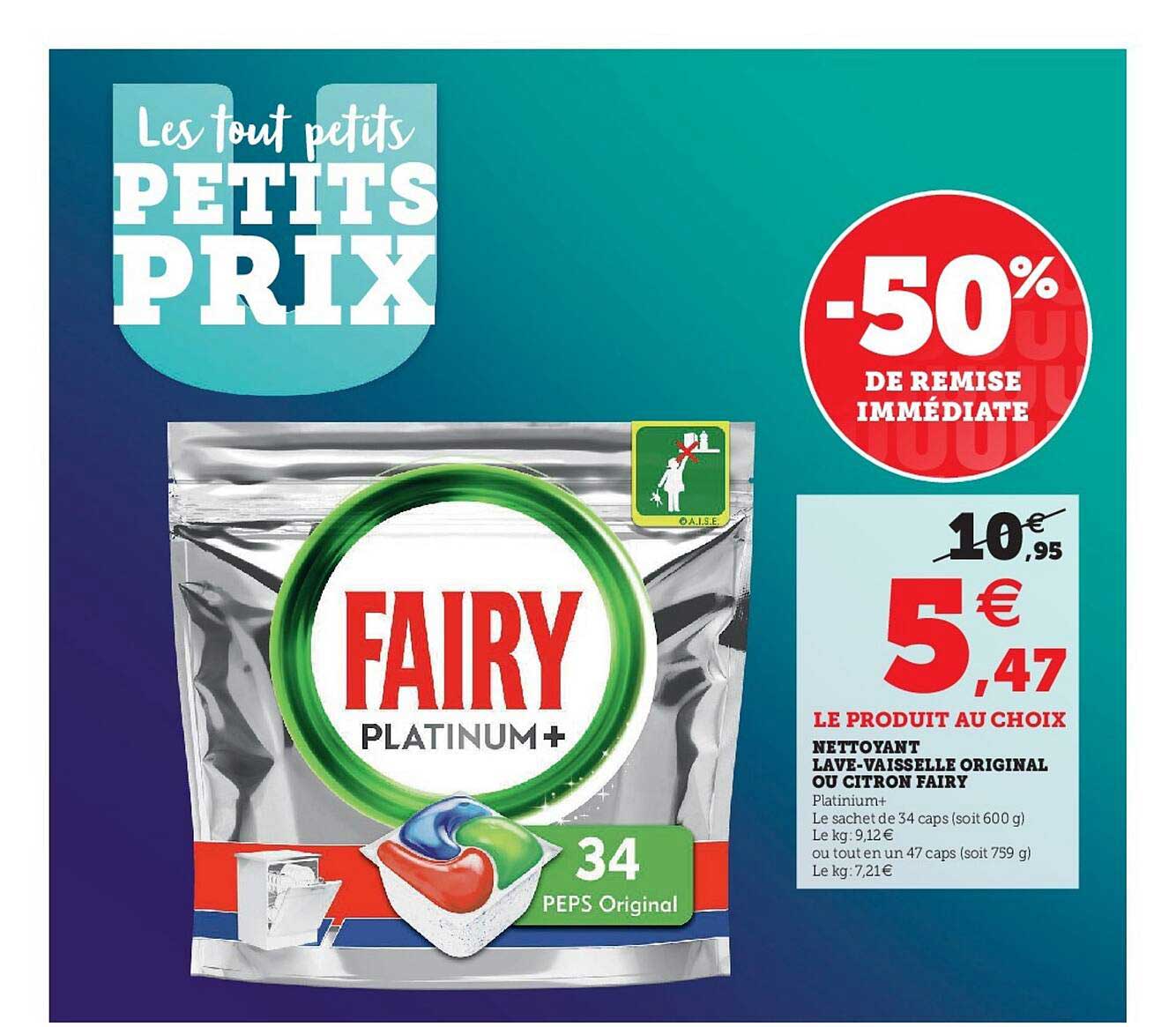 nettoyant lave-vaisselle original ou citron fairy