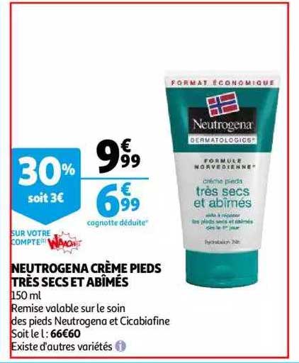 Neutrogena Crème Pieds Très Secs Et Abîmés