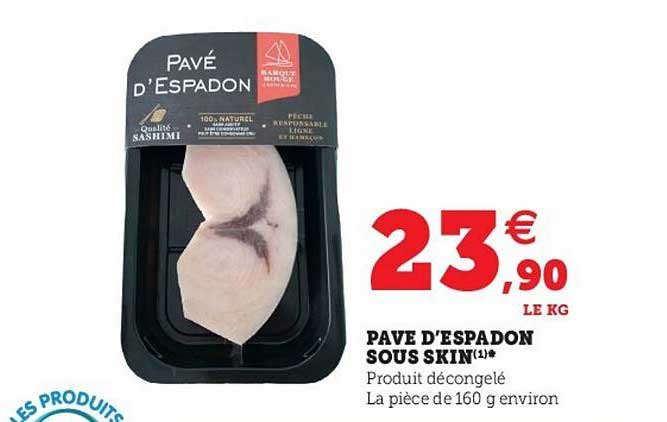 pavé d'espadon sous skin