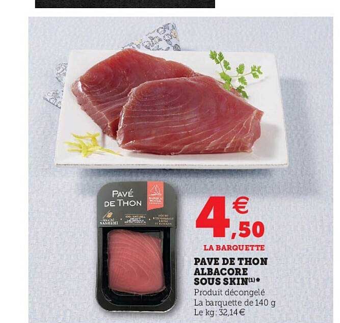 pavé de thon albacore sous skin