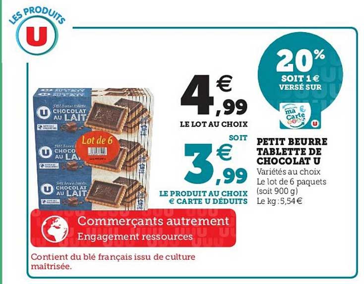 Petit Beurre Tablette De Chocolat U