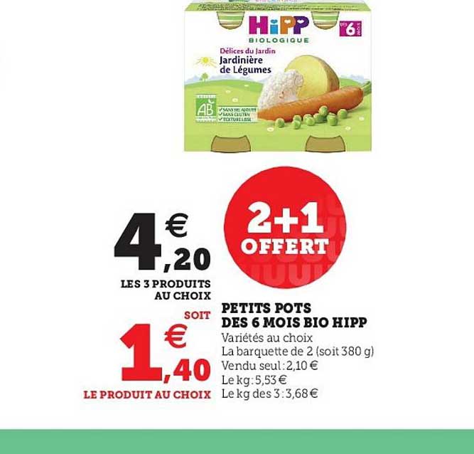 petits pots dès 6 mois bio hipp