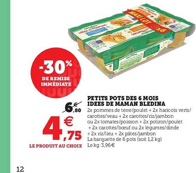 petits pots dès 6 mois idées de maman blédina