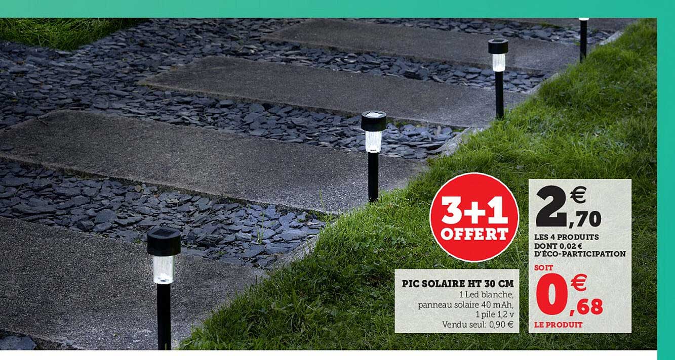 pic solaire ht 30 cm