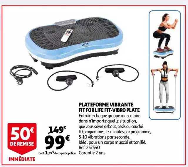 plateforme vibrante fit for life fit-vibro plate