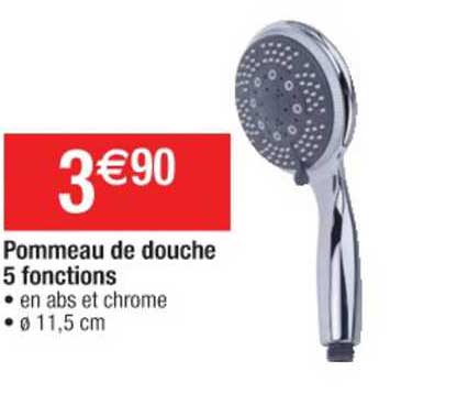 pommeau de douche 5 fonctions