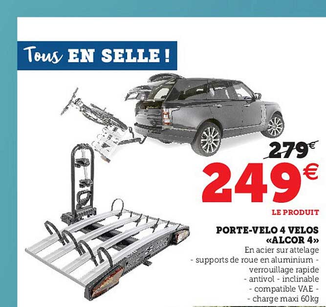 porte-vélo 4 vélos "alcor 4"