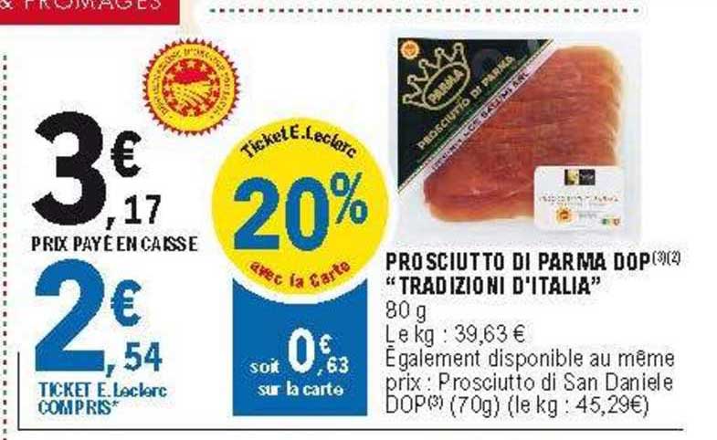 prosciutto di parma dop "tradizioni d'italia"