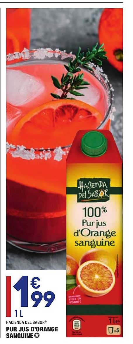 pur jus d'orange sanguine hacienda del sabor