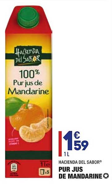 pur jus de mandarine hacienda del sabor
