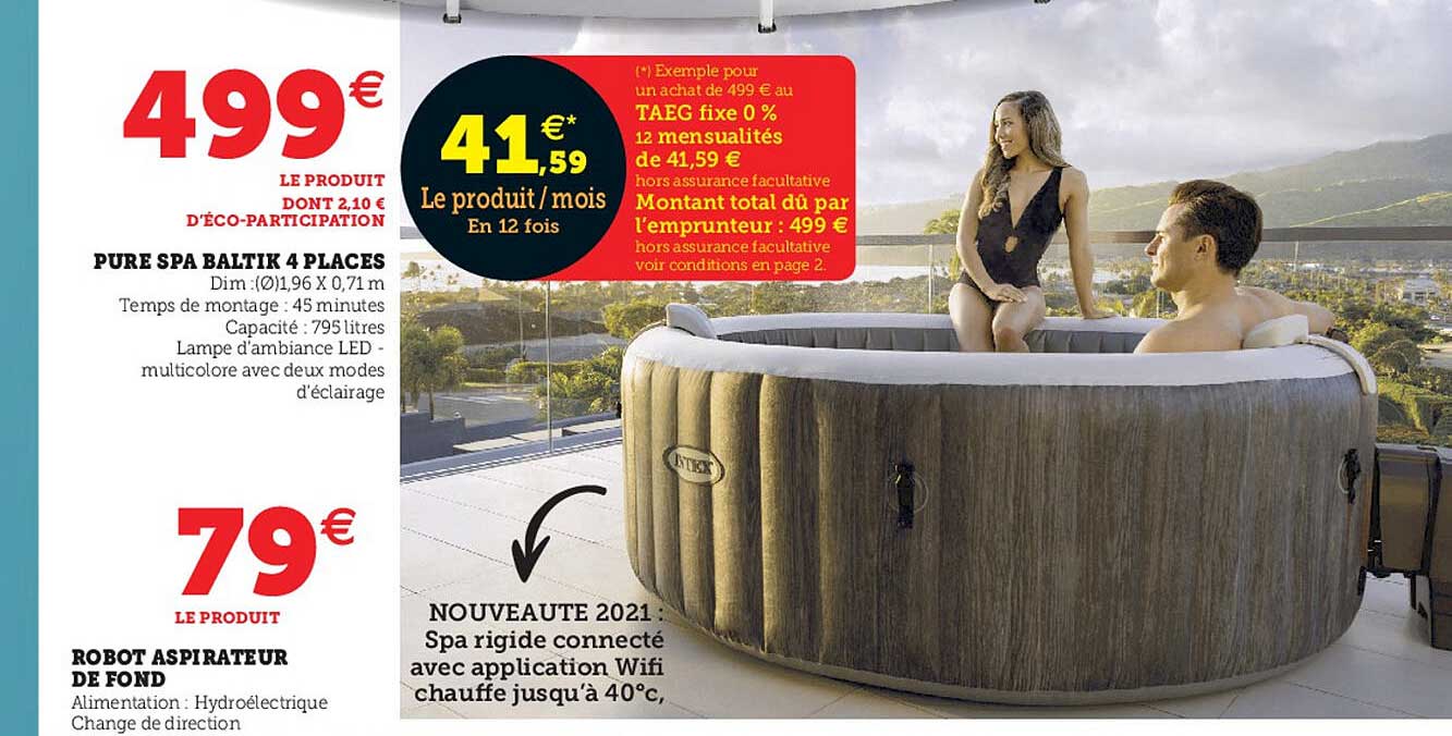 pure baltik 4 places, robot aspirateur de fond