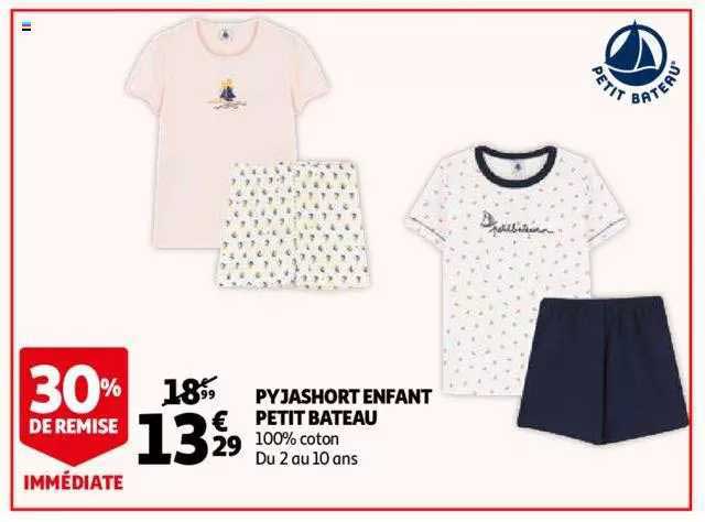 pyjashort enfant petit bateau