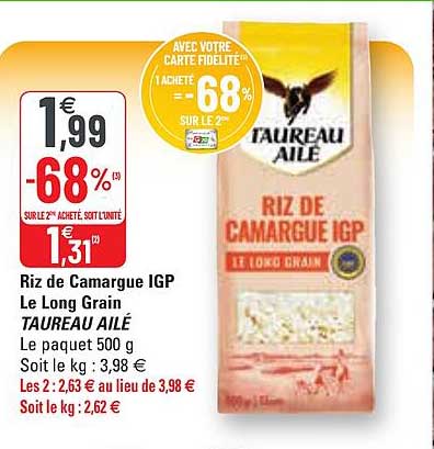 Riz De Camargue Igp Le Long Grain Taureau Ailé
