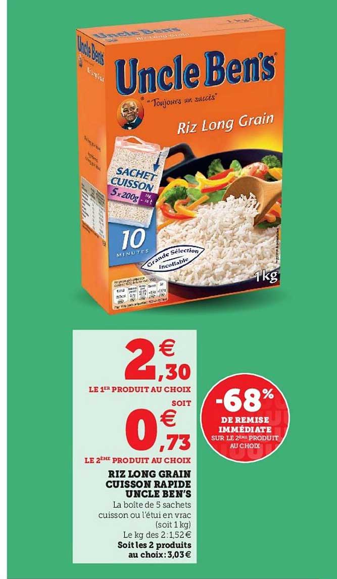 riz long grain cuisson rapide uncle ben's