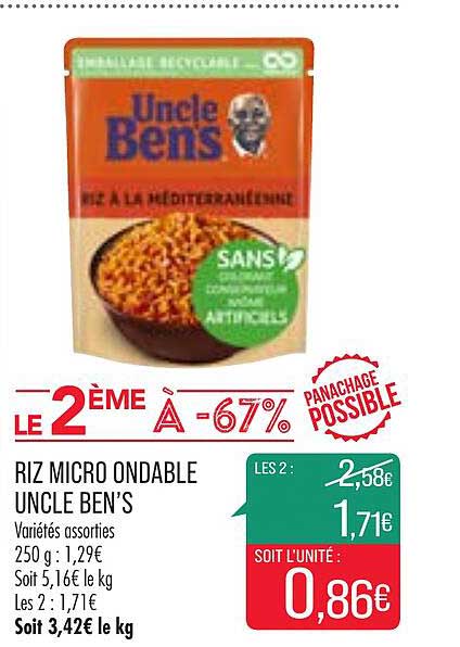 riz micro ondable uncle ben's