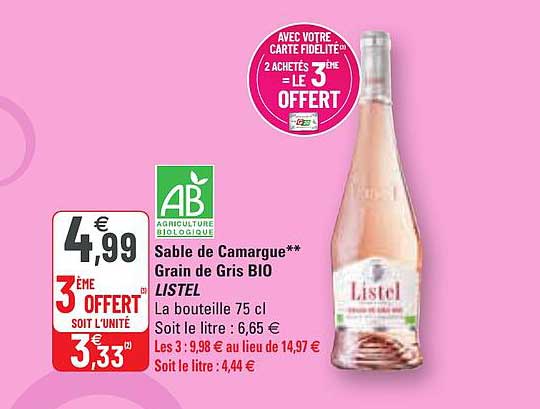 Sable De Camargue Grain De Gris Bio Listel