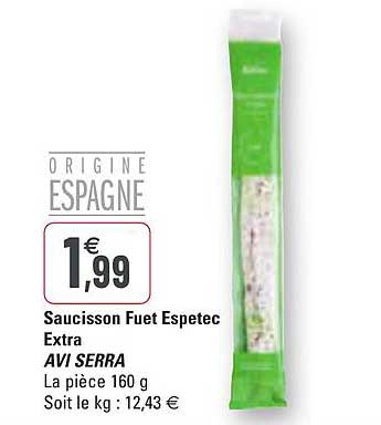 saucisson fuet espetec extra avi serra