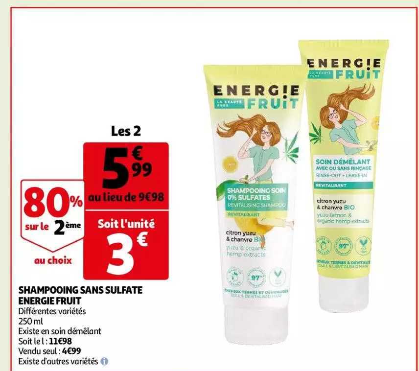 Shampooing Sans Sulfate Energie Fruit