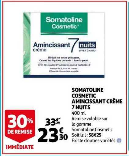 somatoline cosmetic amincissant crème 7 nuits