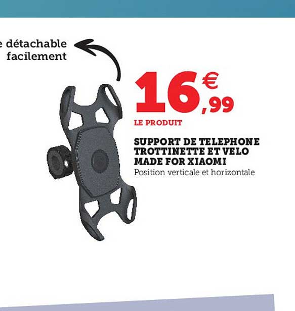 support de téléphone trottinette et vélo made for xiaomi