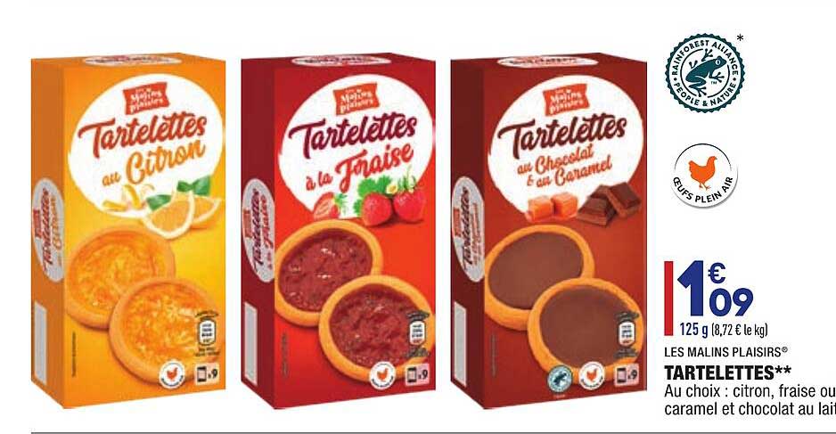 tartelettes les malins plaisirs