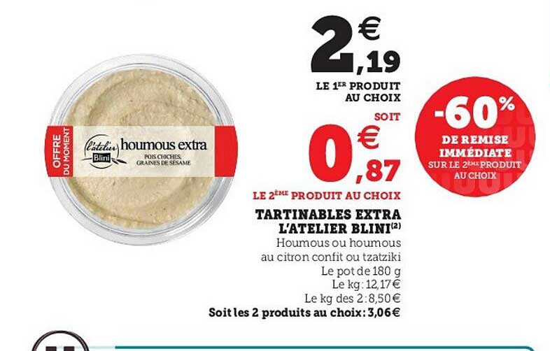 tartinables extra l'atelier blini
