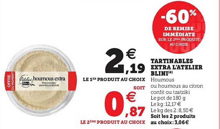 tartinables extra l'atelier blini