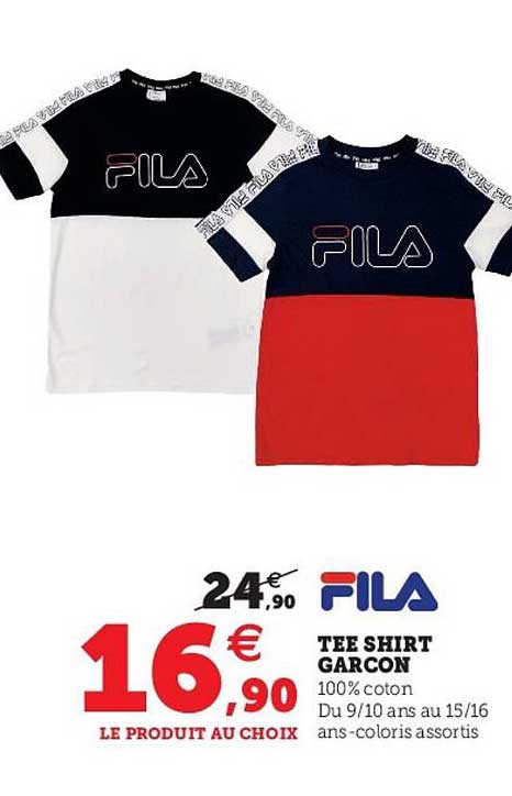 tee-shirt garçon fila