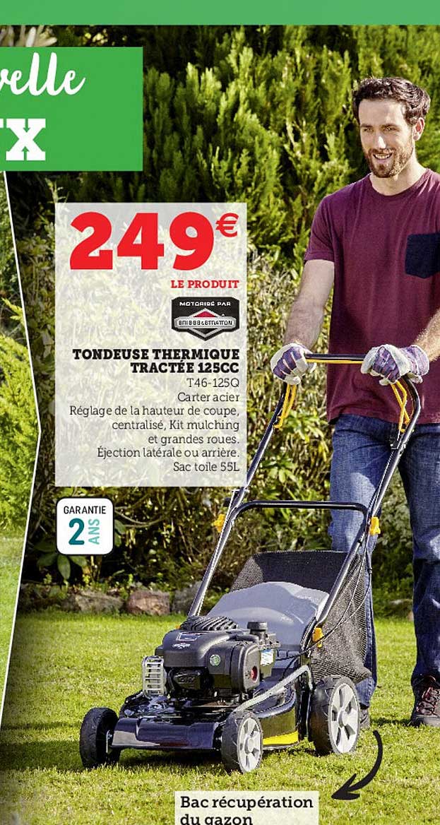 tondeuse thermique tracté 125cc