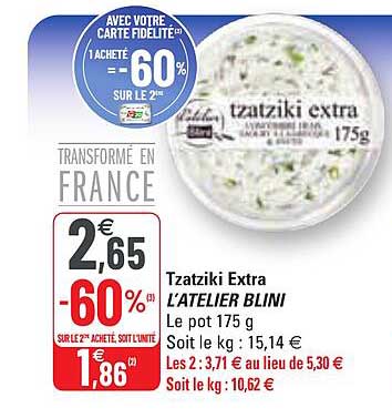 tzatziki extra l'atelier blini