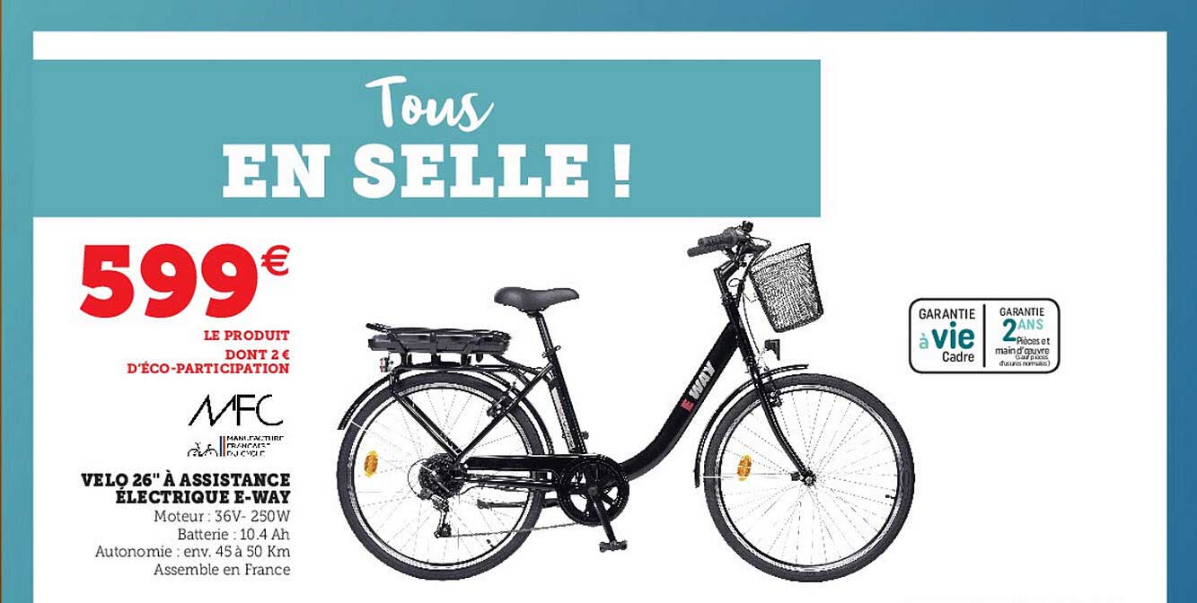 velo 26" à assistance électrique e-way