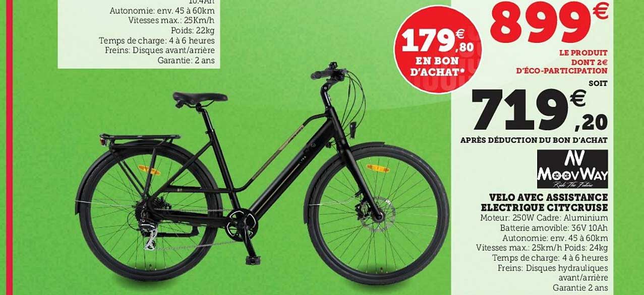 Vélo Avec Assistance électrique City Cruise Moovway