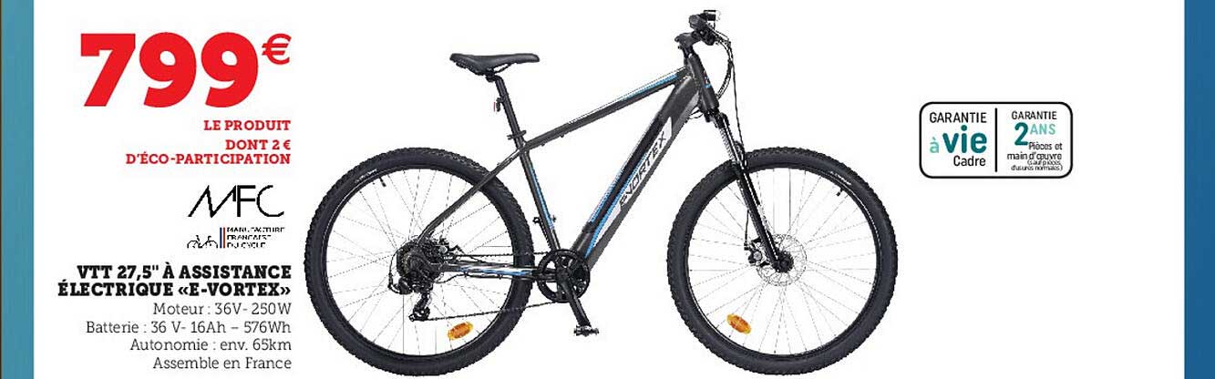 vtt 27,5" à assistance électrique «e-vortex»