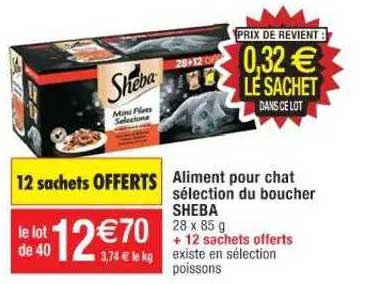 aliment pour chat sélection du boucher sheba