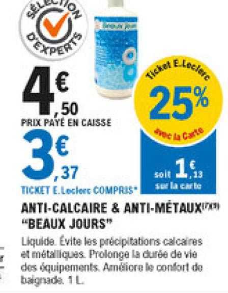 anti-calcaire & anti-métaux "beaux jours"