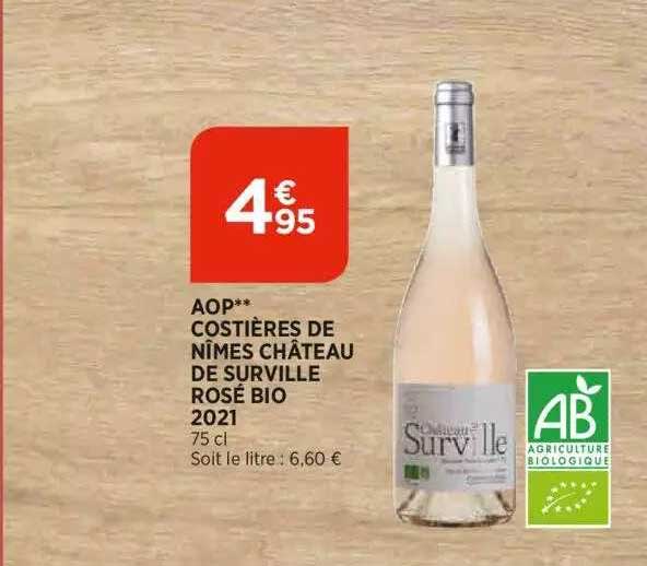aop costières de nîmes château rosé bio 2021