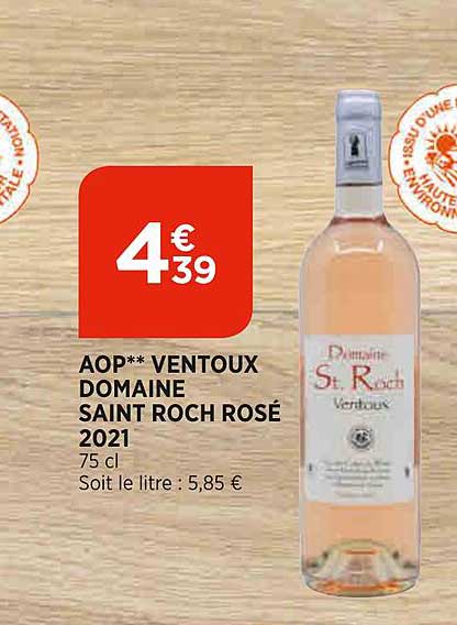 aop ventoux domaine saint roch rosé 2021
