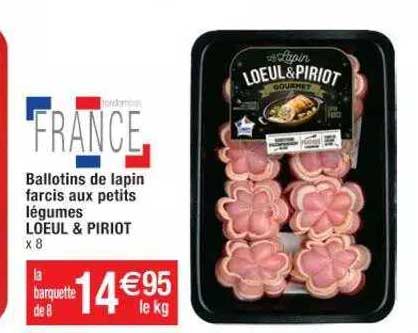 ballotins de lapin farcis aux petits légumes loeul & piriot