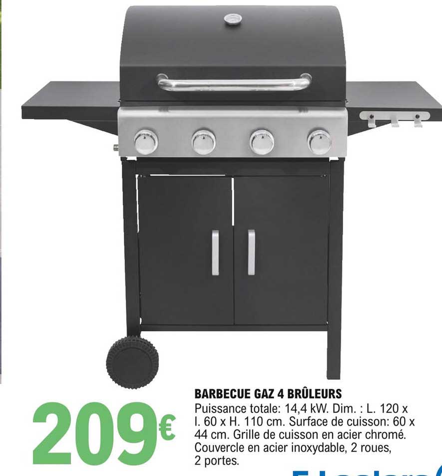 barbecue gaz 4 brûleurs